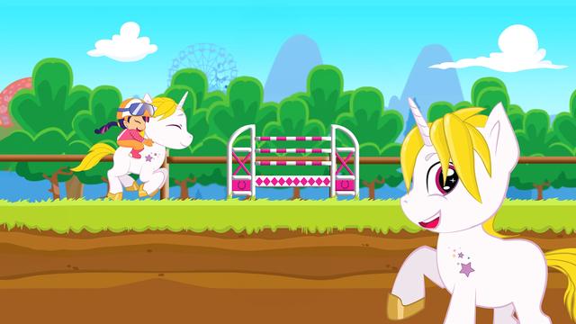 Pony Ride With Obstacles background