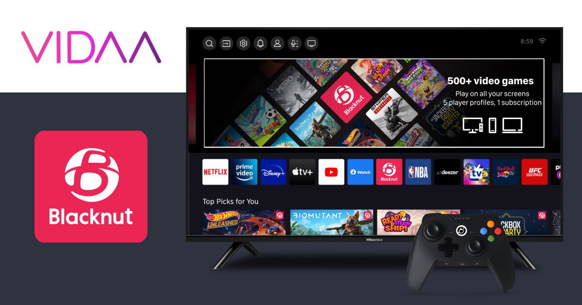 Vidaa Smart TVs now equipped with Blacknut