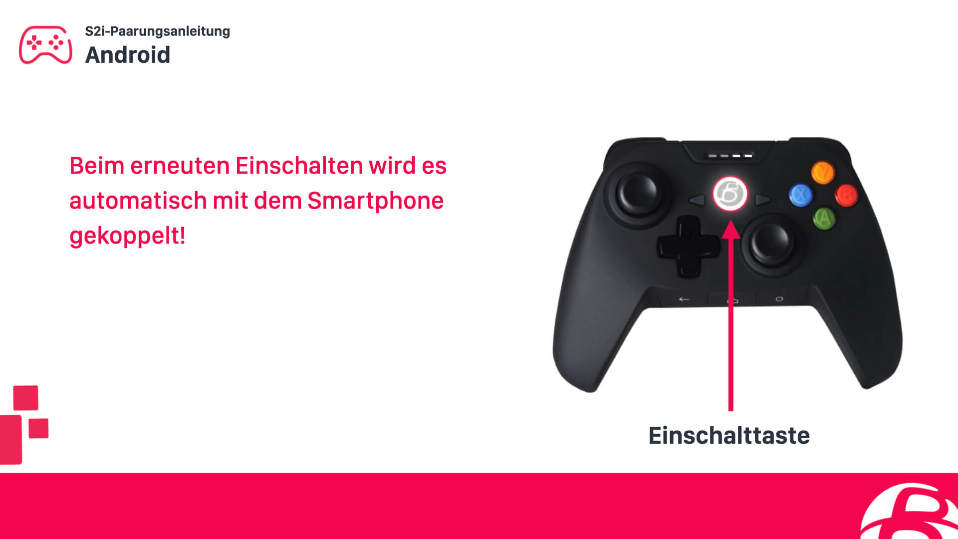 Konfiguriere einen SHAKS S2i Controller für Android Smartphone