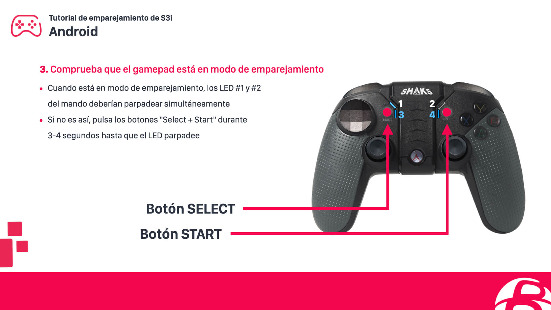 Configurar un mando SHAKS S3b para smartphone Android