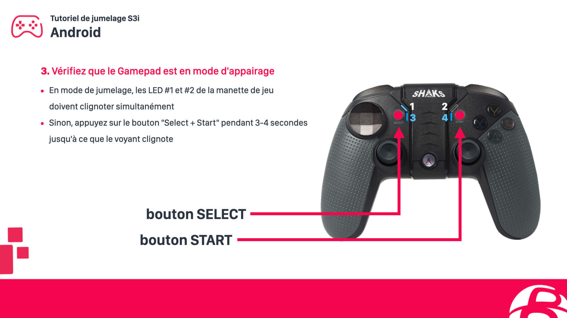 Configurer une manette SHAKS S3b sur smartphone Android