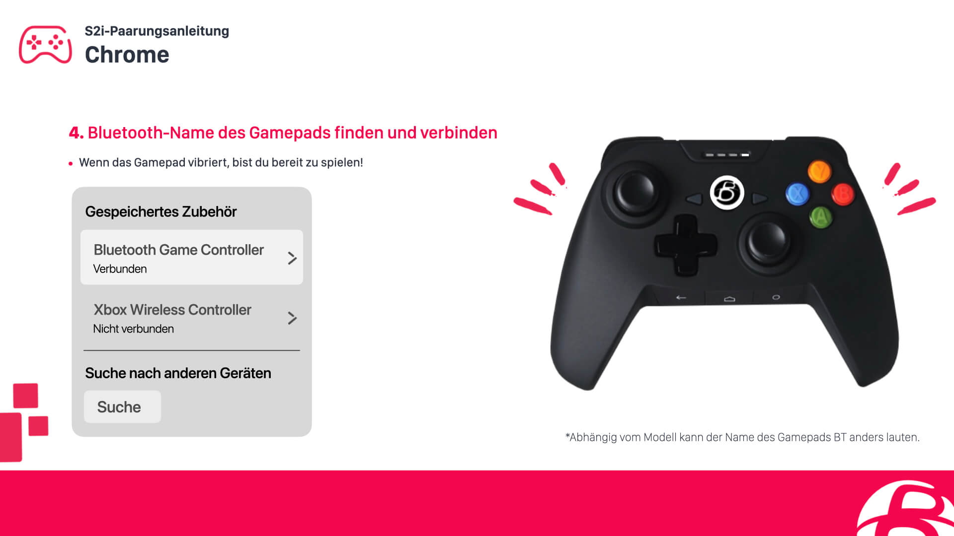 Konfiguriere einen SHAKS S2i Controller für Google Chrome
