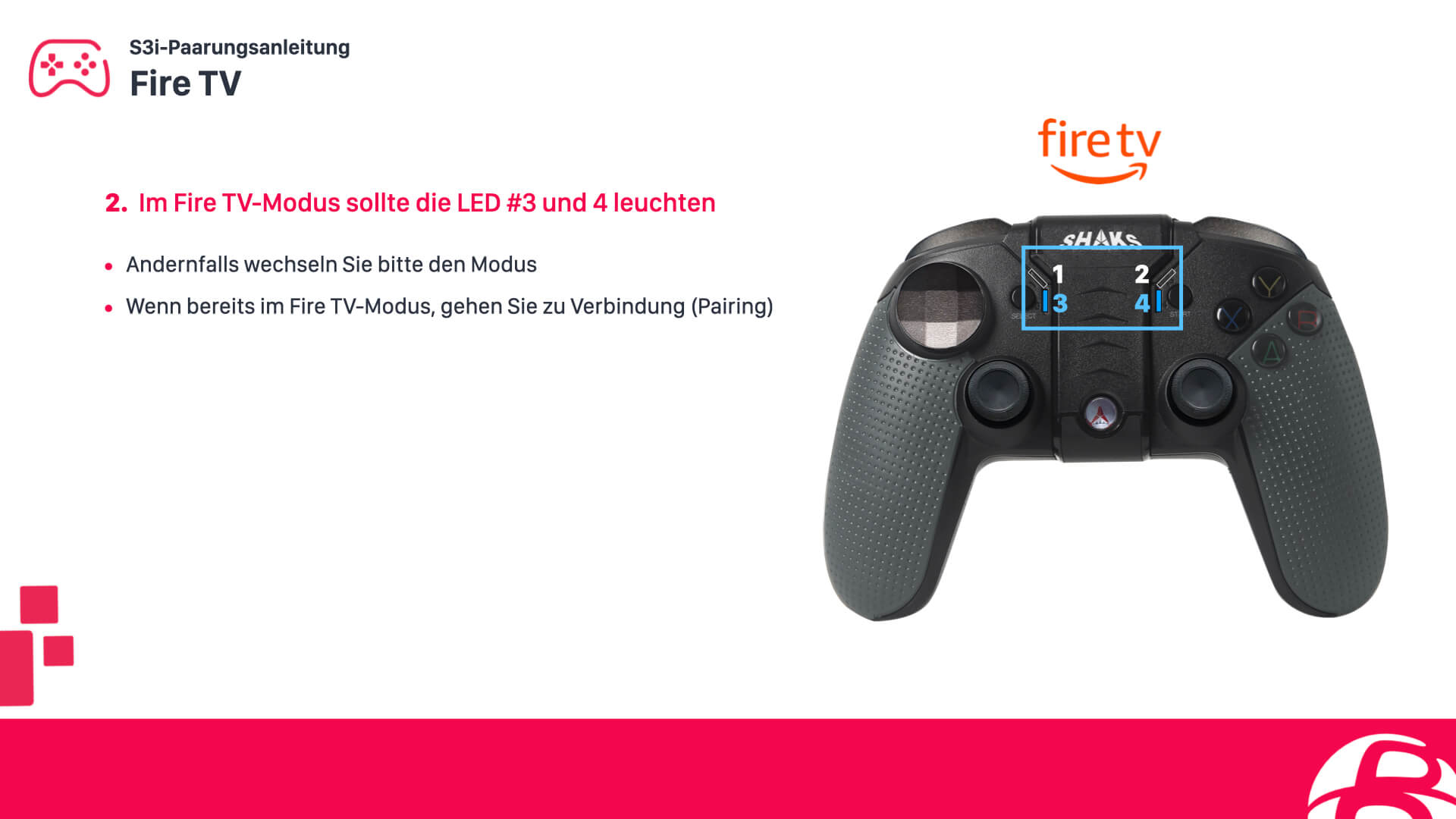 Konfiguriere einen SHAKS S3b Controller für Amazon Fire TV