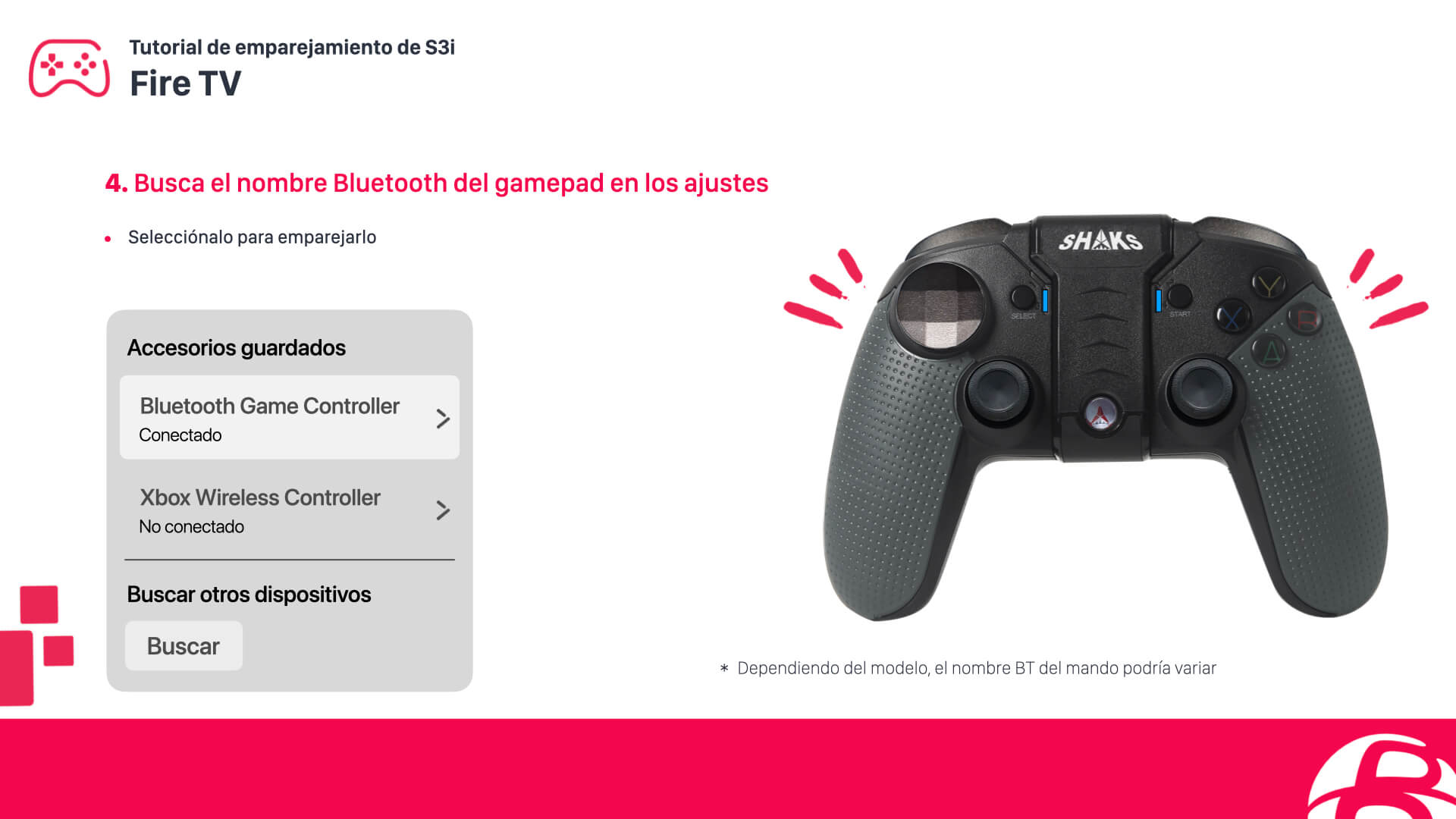 Configurar un mando SHAKS S3b para Amazon Fire TV