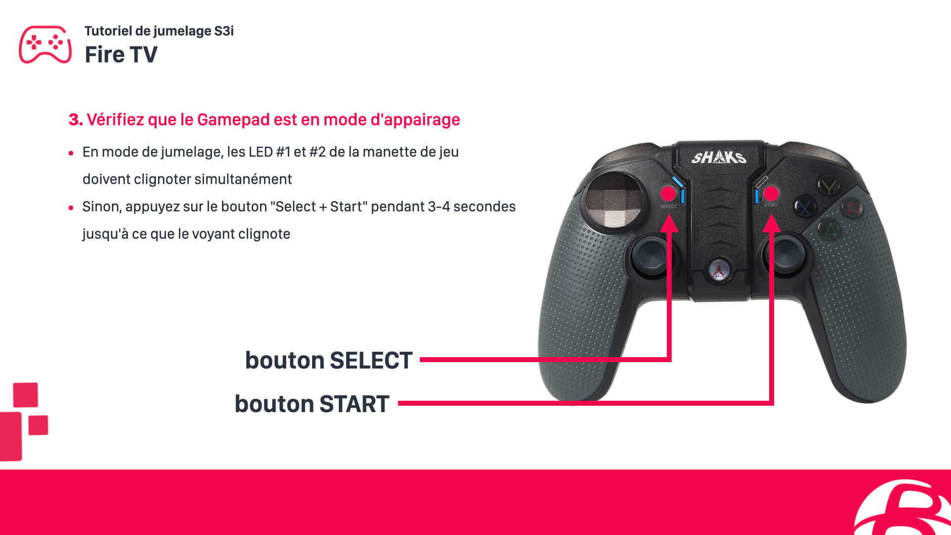 Configurer une manette SHAKS S3b sur Amazon Fire TV