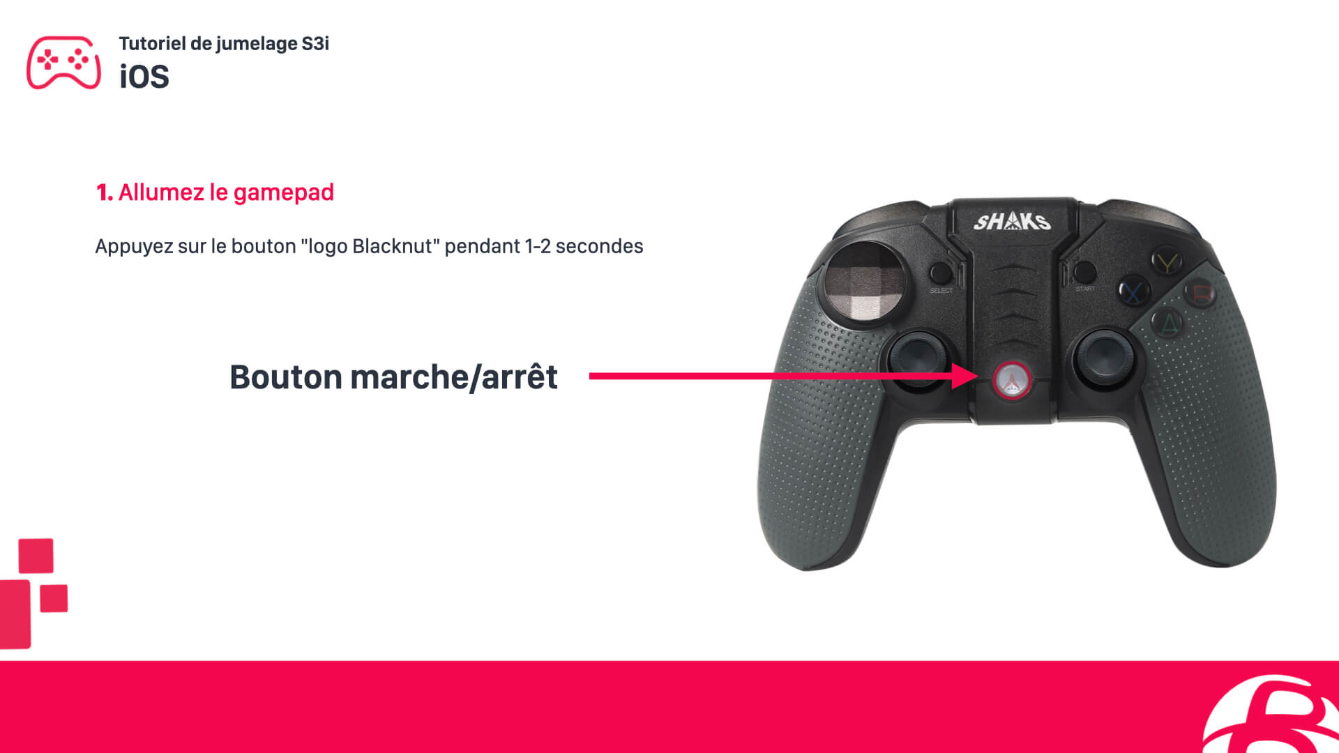 Configurer une manette SHAKS S3b sur Apple iOS