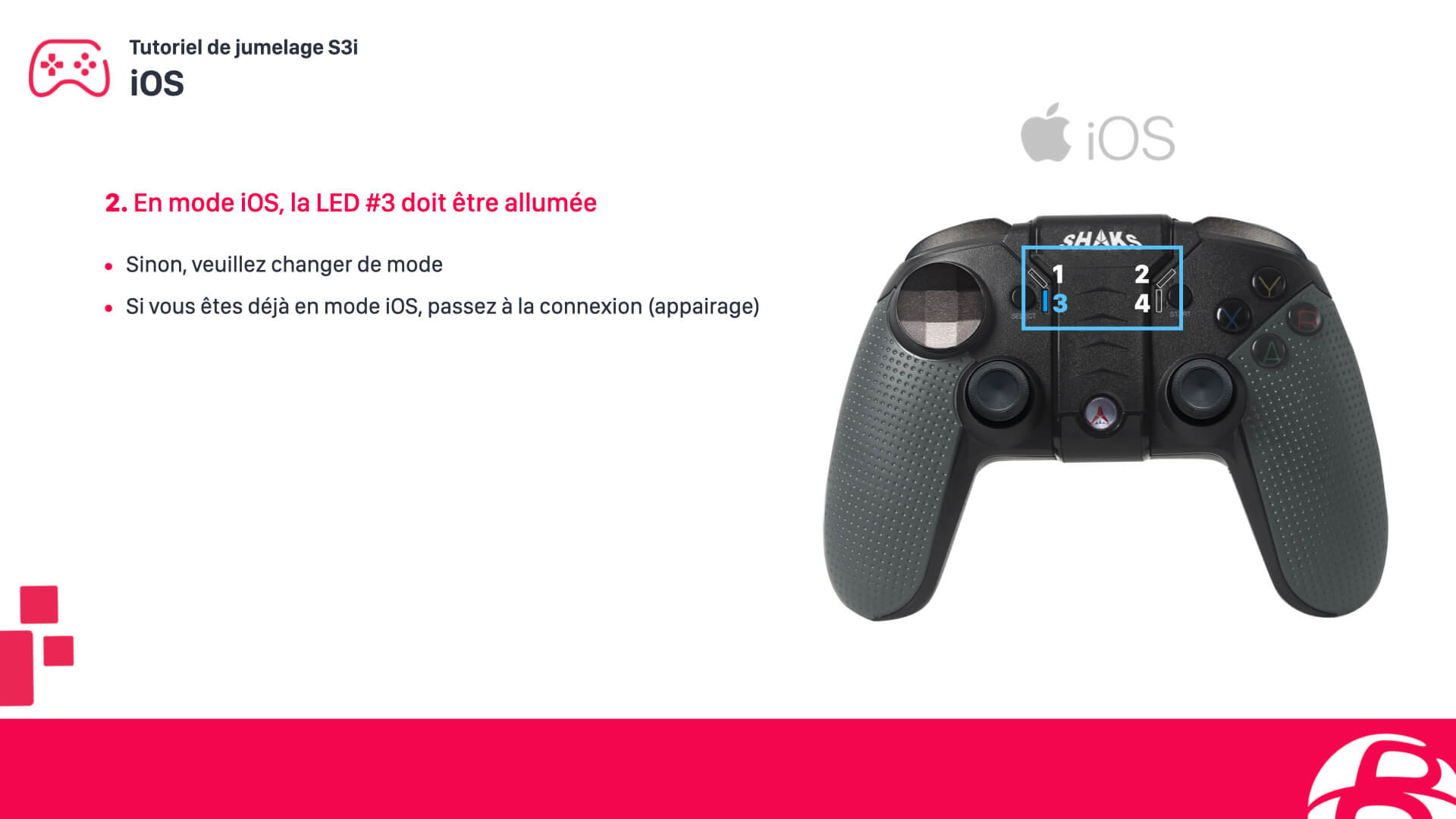 Configurer une manette SHAKS S3b sur Apple iOS