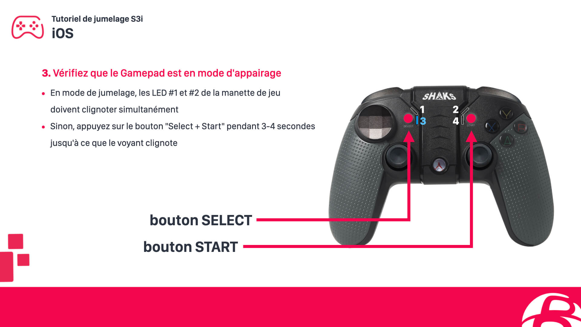 Configurer une manette SHAKS S3b sur Apple iOS