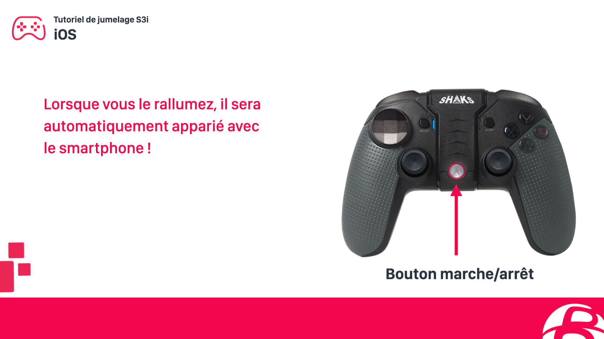 Configurer une manette SHAKS S3b sur Apple iOS
