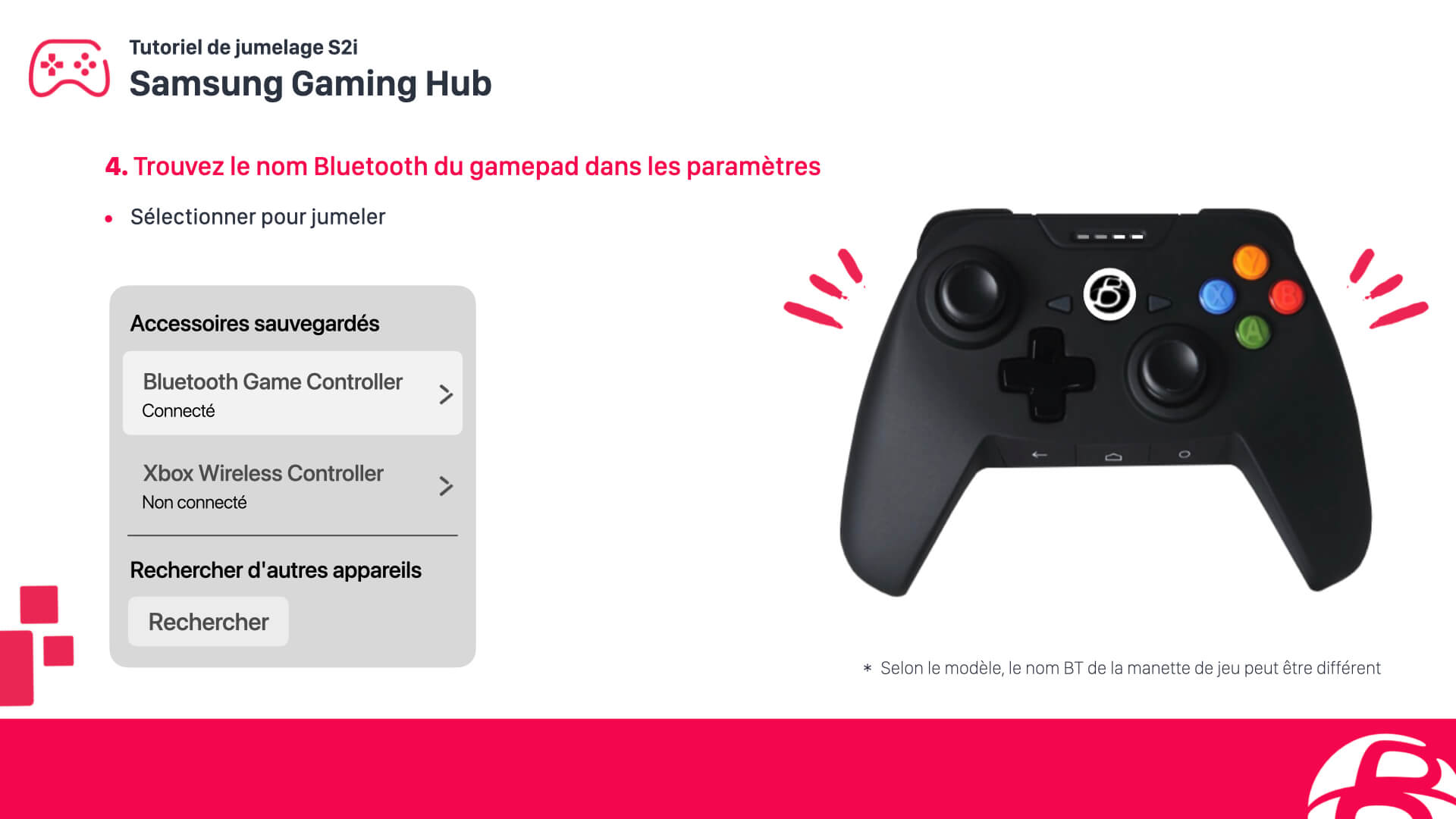 Configurer une manette SHAKS S2i sur Smart TV Samsung