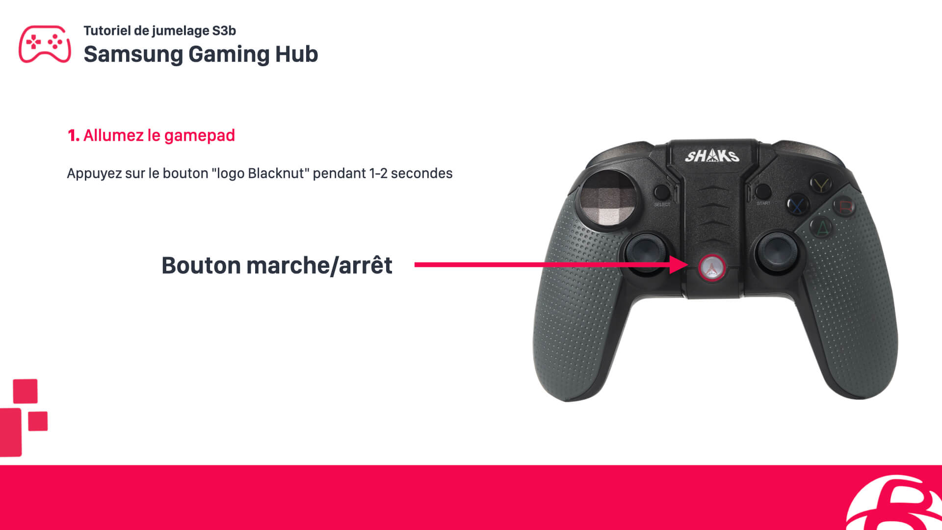 Configurer une manette SHAKS S3b sur Smart TV Samsung