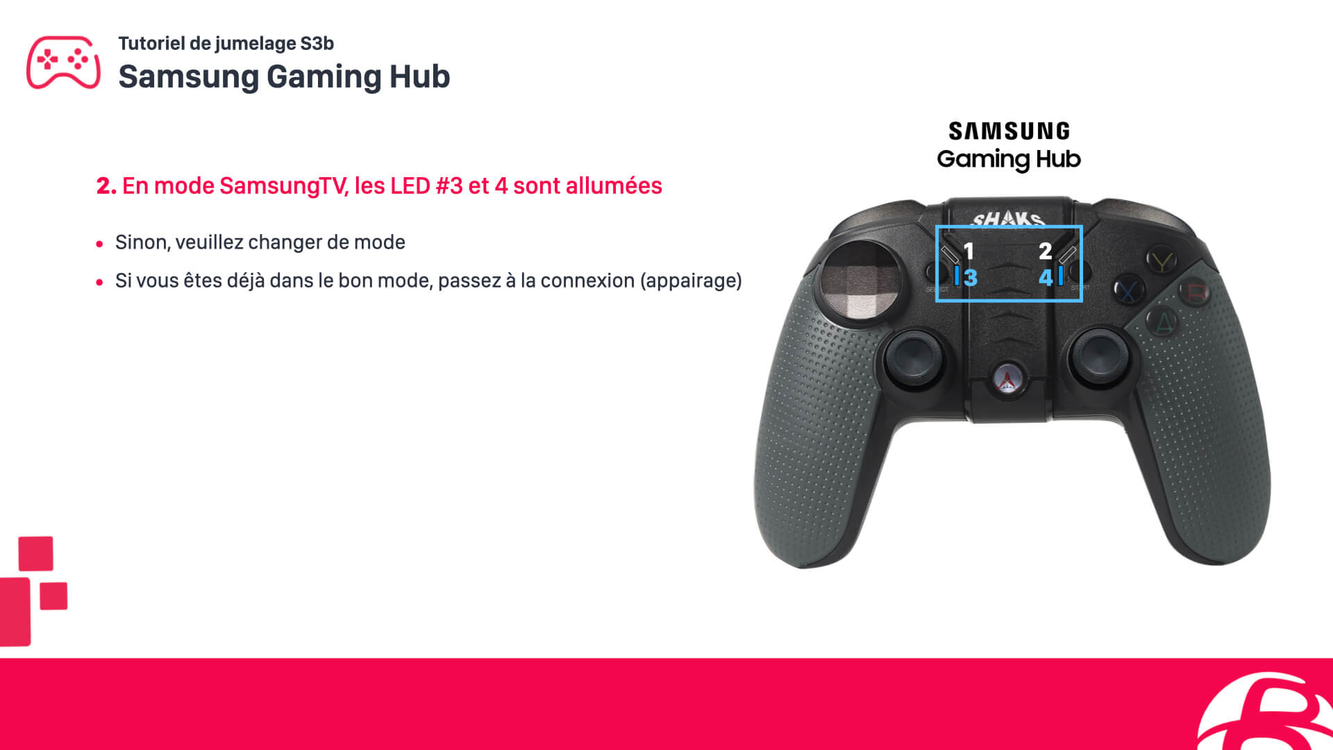 Configurer une manette SHAKS S3b sur Smart TV Samsung