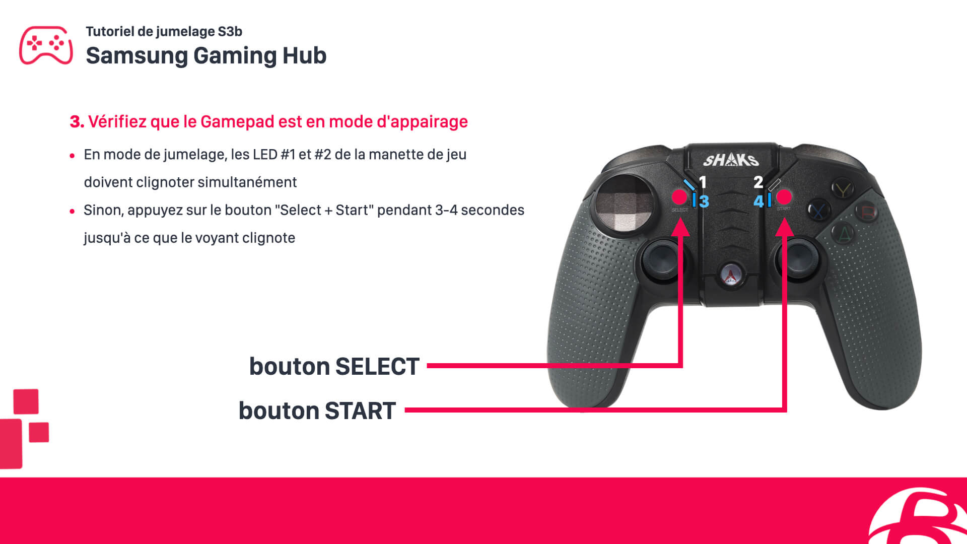 Configurer une manette SHAKS S3b sur Smart TV Samsung