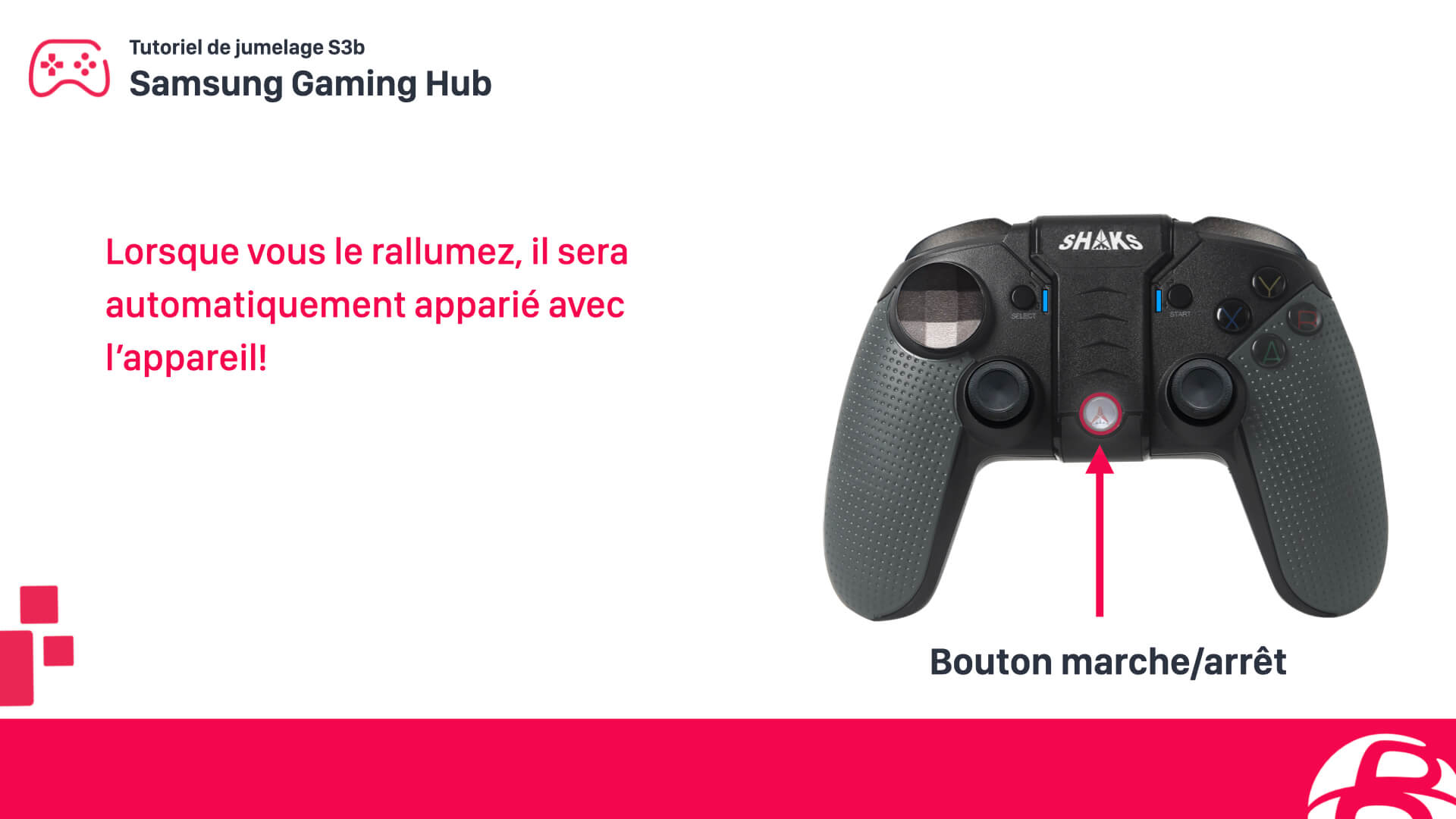 Configurer une manette SHAKS S3b sur Smart TV Samsung
