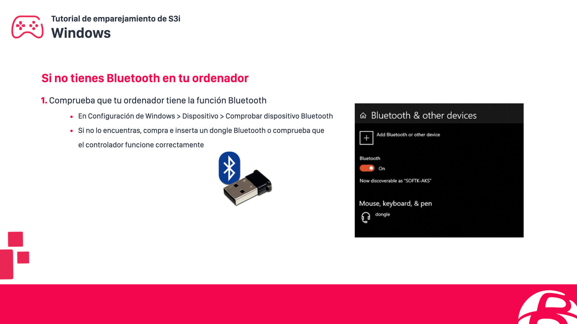 Configurar un mando SHAKS S3b para Microsoft Windows