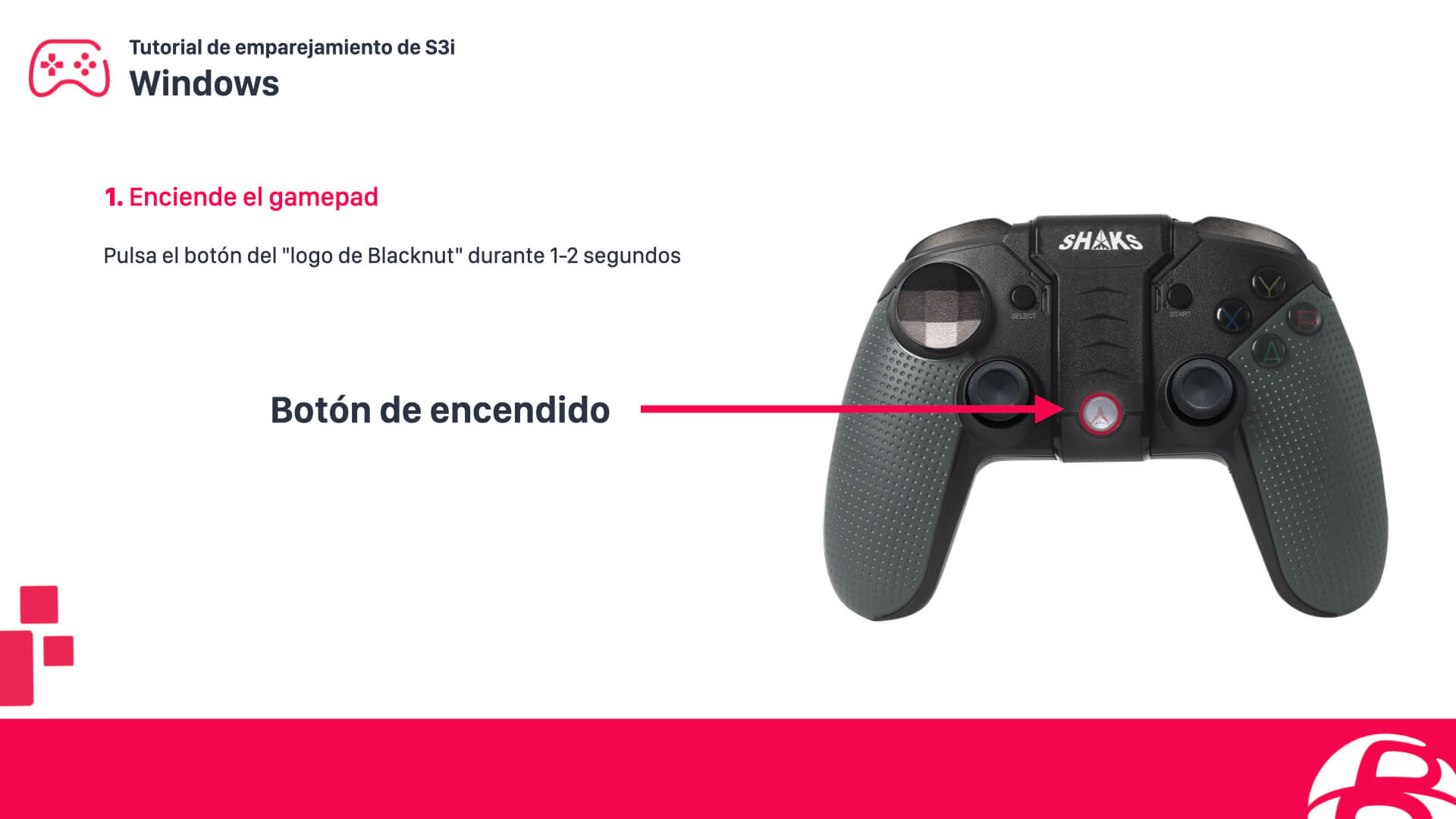 Configurar un mando SHAKS S3b para Microsoft Windows