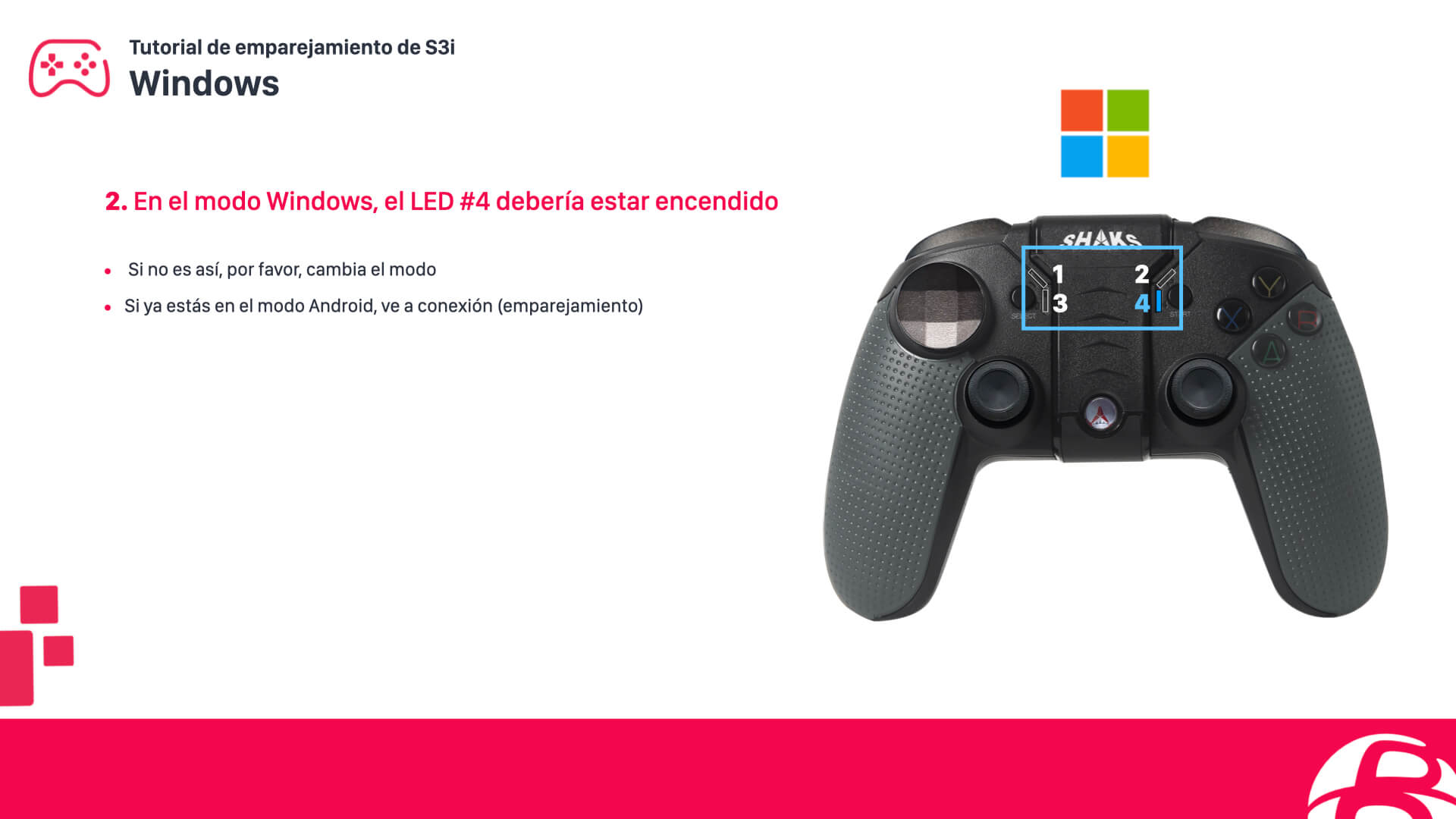 Configurar un mando SHAKS S3b para Microsoft Windows