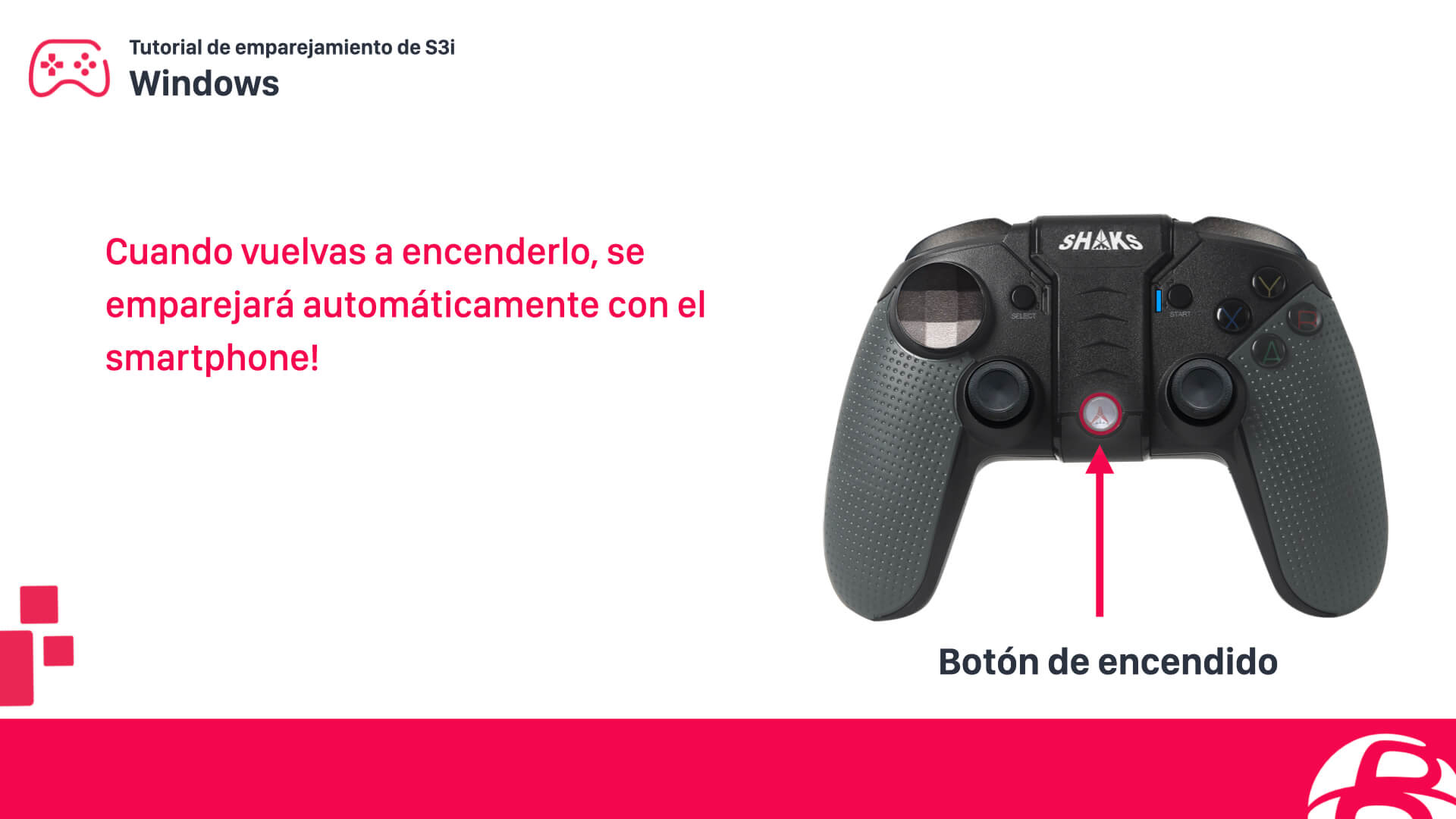 Configurar un mando SHAKS S3b para Microsoft Windows