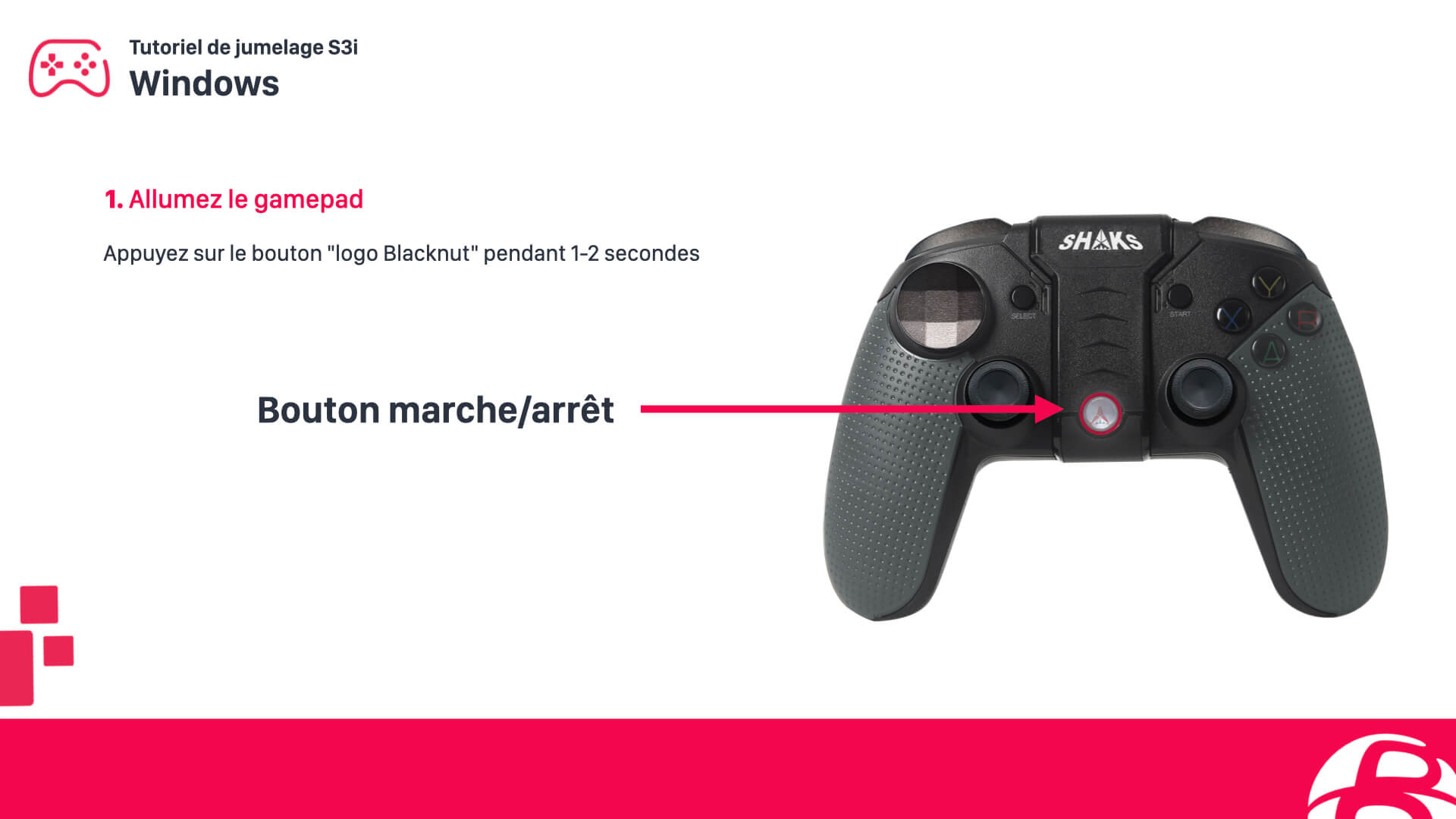 Configurer une manette SHAKS S3b sur Microsoft Windows