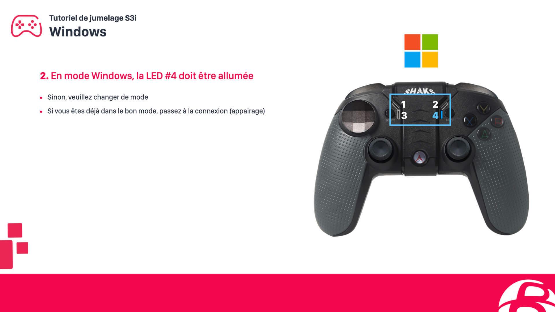 Configurer une manette SHAKS S3b sur Microsoft Windows